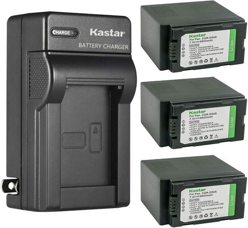 Kastar 2-Pack CGA-D54 Battery and AC Wall Charger Replacement for Panasonic AG-DVX100E, AG-DVX102 AG-DVX102A AG-DVX102B, AG-HPX170, AG-HPX171, AG-HPX250 AG-HPX250EN AG-HPX250P AG-HPX250PJ in Saudi Arabia