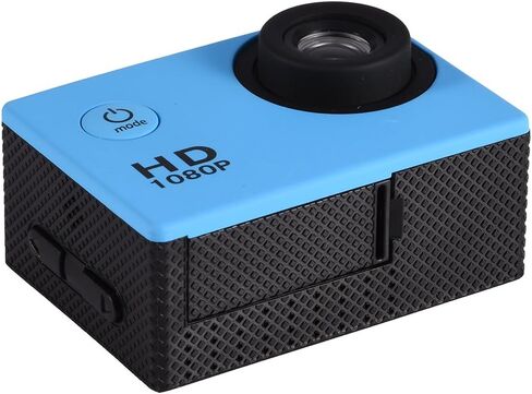 كاميرا الحركة 12 ميجابكسل مقاومة للماء بطول 30 مترًا للفيديو الرياضي الخارجي كاميرا DV 1080 بكسل عالية الدقة LCD كاميرا فيديو صغيرة مع بطاريات قابلة لإعادة الشحن بقدرة 900 مللي أمبير في الساعة ومجموعة ملحقات التثبيت (أزرق) in Kuwait