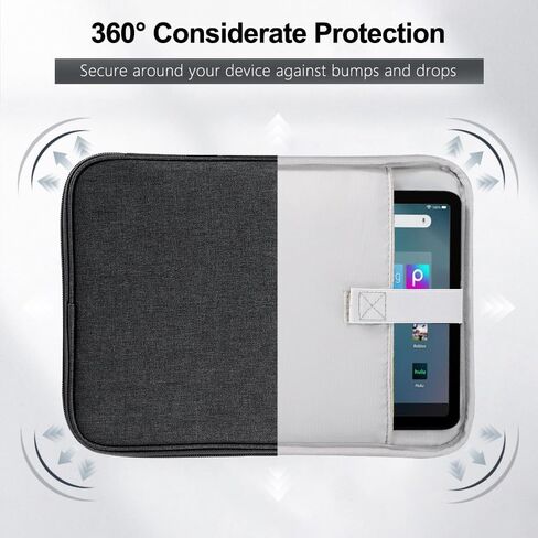 TiMOVO 9-11" Tablet Sleeve for iPad 10.2 2021-2019, iPad 10th Generation 2022, iPad Air 5/4 10.9, iPad Pro 11 2022-2018, Galaxy Tab S9/S8/A8/A7 2023, Protective Case with Elastic Handle, Dark Gray in Kuwait