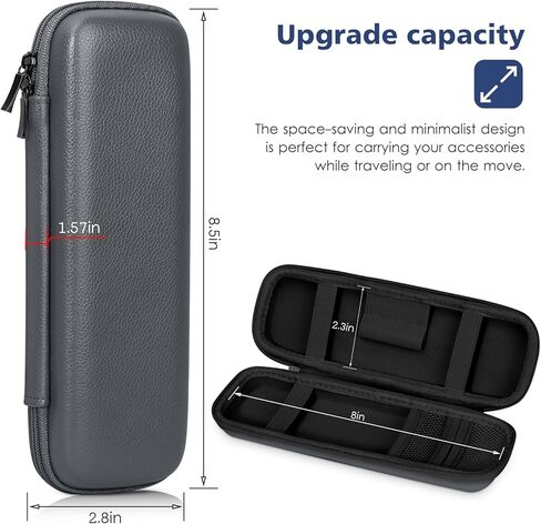 DTTO Holder Case for Apple Pencil Pro/Apple Pencil (1st/2nd Gen) / Apple Pencil (USB-C), PU Leather Hard Protective Storage Case for iPad Pencil Accessories, USB Cable, Samsung Stylus, Black in Kuwait