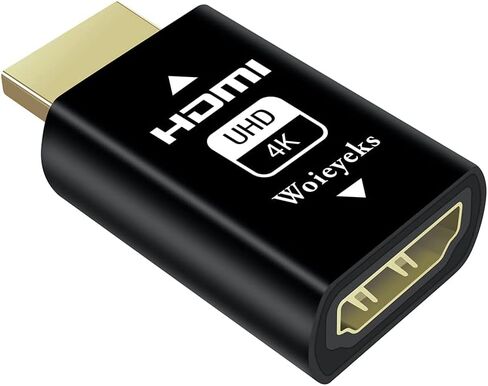Woieyeks 2K HDMI EDID المحاكي، محول محاكي العرض لـ Thunderbolt (منفذ عرض صغير/منفذ العرض) إلى محول HDMI KVM/موسع/مستقبل AV/مقسمات الفيديو تدعم 1080@60 هرتز (عبوتان) in Kuwait
