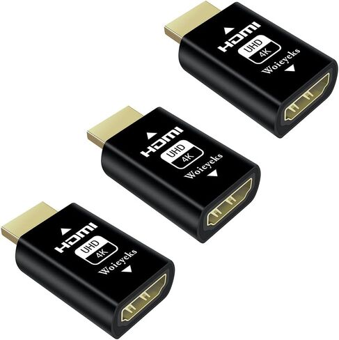 Woieyeks 2K HDMI EDID المحاكي، محول محاكي العرض لـ Thunderbolt (منفذ عرض صغير/منفذ العرض) إلى محول HDMI KVM/موسع/مستقبل AV/مقسمات الفيديو تدعم 1080@60 هرتز (عبوتان) in Kuwait