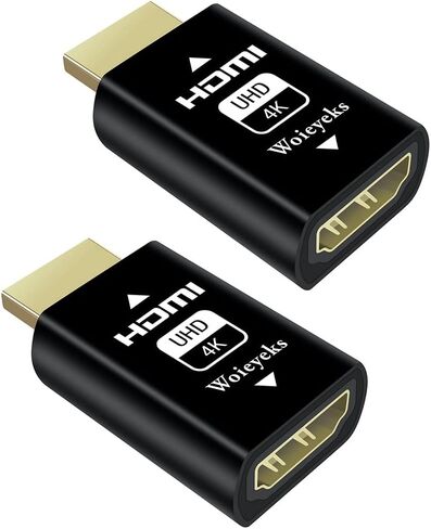 Woieyeks 2K HDMI EDID المحاكي، محول محاكي العرض لـ Thunderbolt (منفذ عرض صغير/منفذ العرض) إلى محول HDMI KVM/موسع/مستقبل AV/مقسمات الفيديو تدعم 1080@60 هرتز (عبوتان) in Kuwait