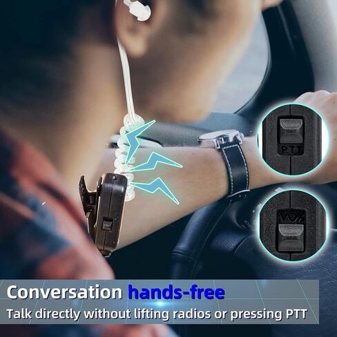 Retevis VOX Hands Free Walkie Talkie Earpiece with Mic, Coil Tube, Compatible RT22 RT21 H-777 RT68 RT22S RT19 Baofeng UV-5R Kenwood Two Way Radio, Security 2 Way Radio Earpiece(2 Pack) in Saudi Arabia