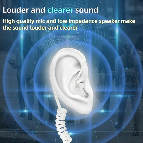 Retevis VOX Hands Free Walkie Talkie Earpiece with Mic, Coil Tube, Compatible RT22 RT21 H-777 RT68 RT22S RT19 Baofeng UV-5R Kenwood Two Way Radio, Security 2 Way Radio Earpiece(2 Pack) in Saudi Arabia