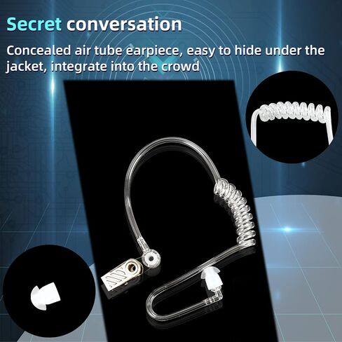 Retevis VOX Hands Free Walkie Talkie Earpiece with Mic, Coil Tube, Compatible RT22 RT21 H-777 RT68 RT22S RT19 Baofeng UV-5R Kenwood Two Way Radio, Security 2 Way Radio Earpiece(2 Pack) in Saudi Arabia