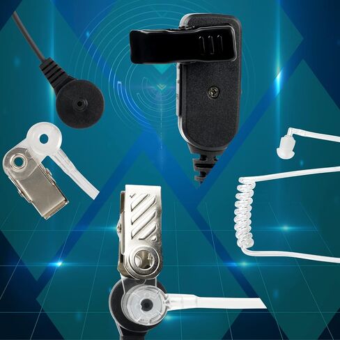 Retevis VOX Hands Free Walkie Talkie Earpiece with Mic, Coil Tube, Compatible RT22 RT21 H-777 RT68 RT22S RT19 Baofeng UV-5R Kenwood Two Way Radio, Security 2 Way Radio Earpiece(2 Pack) in Saudi Arabia