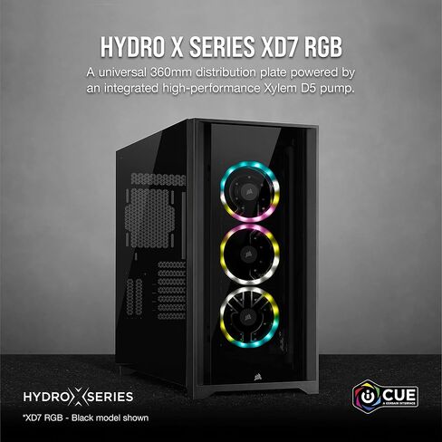 CORSAIR Hydro X Series XD7 RGB Pump/Reservoir Combo (360mm Distribution Plate System, D5 PWM Pump, 140 ml Reservoir, 36 Individually Addressable RGB LEDs, Temperature Sensor) White in Saudi Arabia
