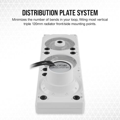 CORSAIR Hydro X Series XD7 RGB Pump/Reservoir Combo (360mm Distribution Plate System, D5 PWM Pump, 140 ml Reservoir, 36 Individually Addressable RGB LEDs, Temperature Sensor) White in Saudi Arabia