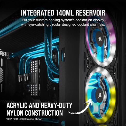 CORSAIR Hydro X Series XD7 RGB Pump/Reservoir Combo (360mm Distribution Plate System, D5 PWM Pump, 140 ml Reservoir, 36 Individually Addressable RGB LEDs, Temperature Sensor) White in Saudi Arabia