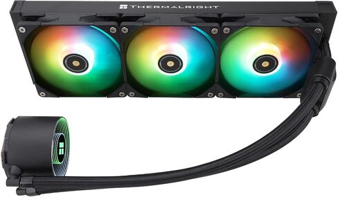 Thermalright Frozen Notte 360 ​​Black ARGB Water Cooling CPU Cooler، مواصفات مبرد وحدة المعالجة المركزية 360 أسود، مراوح PWM 3 × 120 مم، محامل S-FDB V2، مناسبة لـ AMD/AM4/AM5، Intel 1700/1150/1151/1200/2011 in Kuwait