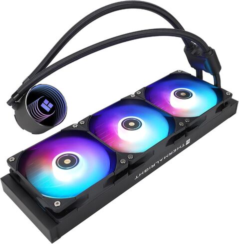 Thermalright Frozen Notte 360 ​​Black ARGB Water Cooling CPU Cooler، مواصفات مبرد وحدة المعالجة المركزية 360 أسود، مراوح PWM 3 × 120 مم، محامل S-FDB V2، مناسبة لـ AMD/AM4/AM5، Intel 1700/1150/1151/1200/2011 in Kuwait