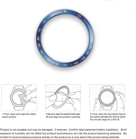 AISPORTS Bezel Styling Compatible for Samsung Galaxy Watch 6 Classic 47mm Bezel Ring Adhesive Cover Anti Scratch Stainless Steel Metal Bezel Loop Protective Case Cover for Galaxy Watch 6 Classic 47mm in Saudi Arabia