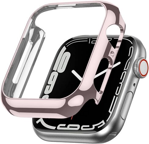 Miimall Compatible for Apple Watch 41mm Series 9/8/7 Case Women Men Hard PC Frame [No Screen Protector] Ultra-Thin Shockproof Full Protective Cover Frame Case for iWatch 9/8/7 41mm(Silver) in Kuwait