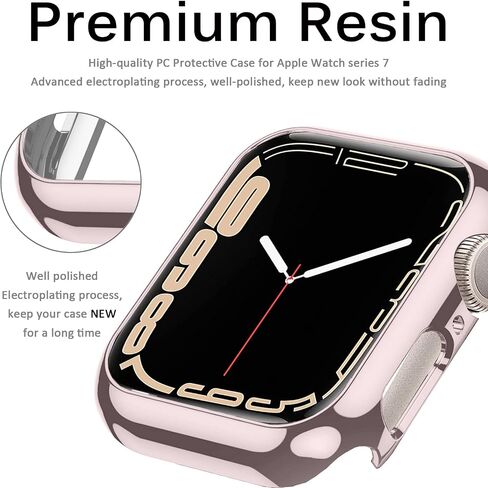 Miimall Compatible for Apple Watch 41mm Series 9/8/7 Case Women Men Hard PC Frame [No Screen Protector] Ultra-Thin Shockproof Full Protective Cover Frame Case for iWatch 9/8/7 41mm(Silver) in Kuwait