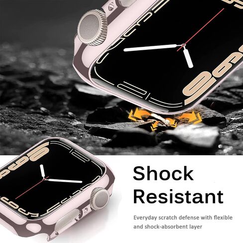 Miimall Compatible for Apple Watch 41mm Series 9/8/7 Case Women Men Hard PC Frame [No Screen Protector] Ultra-Thin Shockproof Full Protective Cover Frame Case for iWatch 9/8/7 41mm(Silver) in Kuwait