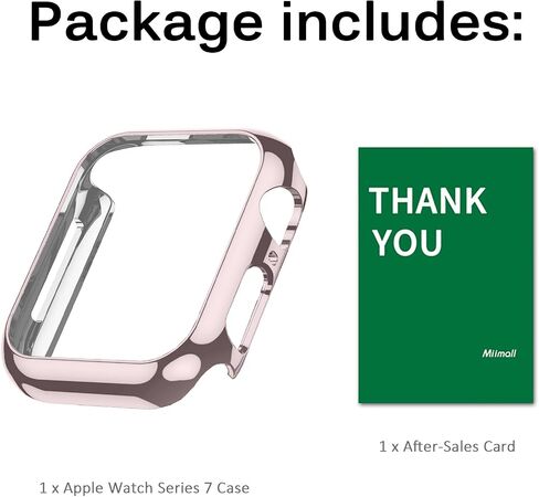 Miimall Compatible for Apple Watch 41mm Series 9/8/7 Case Women Men Hard PC Frame [No Screen Protector] Ultra-Thin Shockproof Full Protective Cover Frame Case for iWatch 9/8/7 41mm(Silver) in Kuwait