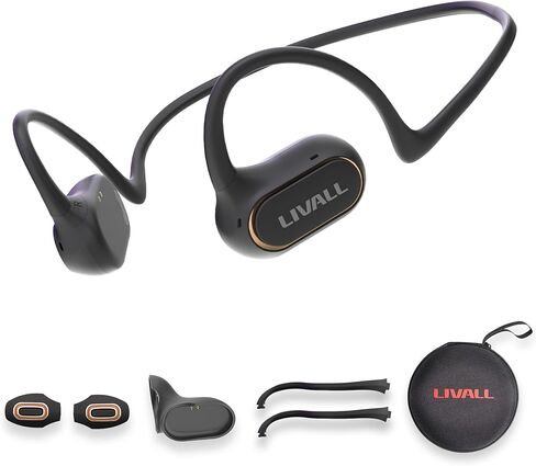 LIVALL LTS21 Open Run Pro - Open Ear Wireless Bluetooth 5.2 Sport Headphones, Sweatproof Waterproof Lightweight Wireless Earphones for Running, Gym, Cycling Headset, with Helmet Brackets in Kuwait