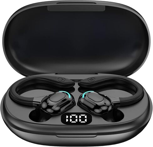 Wireless Earbud,Sports Bluetooth 5.3 Headphones,Bluetooth Earbud with Mic Deep Bass,in Ear Wireless Earphones Noise Cancelling Headphones,Ear Buds with Earhooks IP7 Waterproof for iPhone/Android in Saudi Arabia