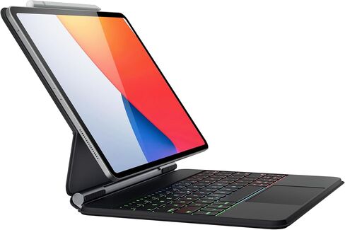 doqo Keyboard Case for ipad pro 11 inch 4th-2022/3rd-2021/2nd-2020/1st-2018 gen, ipad Air 10.9inch 5th/4th gen,Metal Keyboard Case with Multi-Touchpad,Floating Cantilever Stand in Kuwait