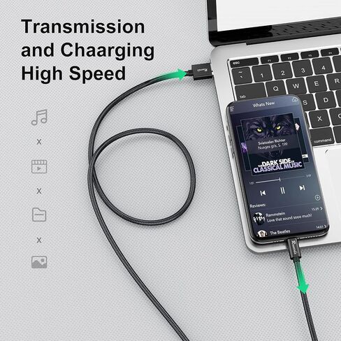 6ft Micro USB Cable 2-Pack, Heavy Duty Pet-Proof Braided Android Charger Cord, Fast Charging Wire with 25000+ Bend Lifespan for PS4 Controller, Kindle & Legacy Tech (Space Grey) in Saudi Arabia