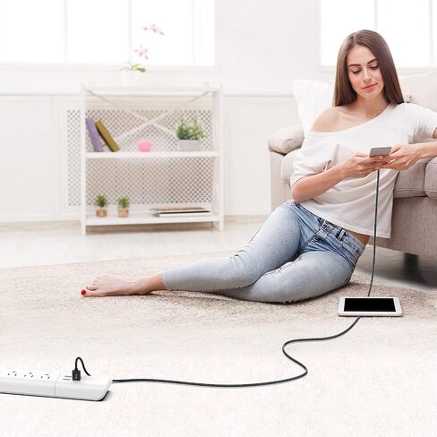 6ft Micro USB Cable 2-Pack, Heavy Duty Pet-Proof Braided Android Charger Cord, Fast Charging Wire with 25000+ Bend Lifespan for PS4 Controller, Kindle & Legacy Tech (Space Grey) in Saudi Arabia