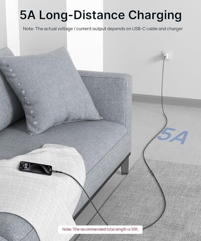 JSAUX USB C Extension Cable 2M/6.6FT 100W 10Gbps for Switch 2, iPhone 17 in Kuwait