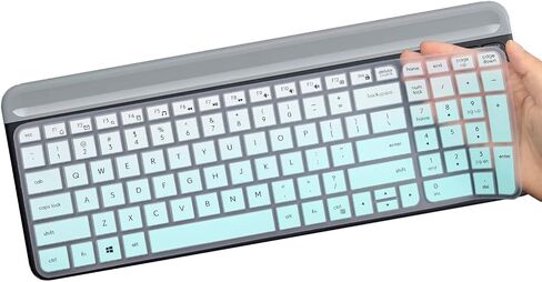 Keyboard Cover for Logitech MK470 & Logitech K585 K580 & MK470 Wireless Ultra Thin Silicone Keyboard Protector Skin-Clear in Kuwait
