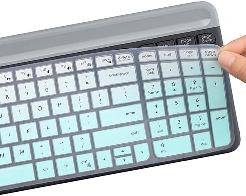 Keyboard Cover for Logitech MK470 & Logitech K585 K580 & MK470 Wireless Ultra Thin Silicone Keyboard Protector Skin-Clear in Kuwait