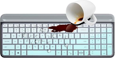 Keyboard Cover for Logitech MK470 & Logitech K585 K580 & MK470 Wireless Ultra Thin Silicone Keyboard Protector Skin-Clear in Kuwait