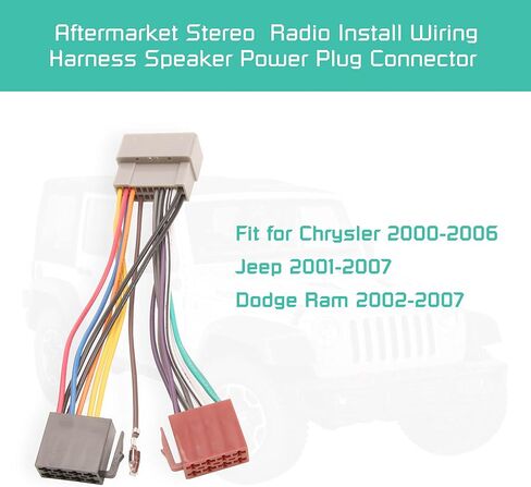 G Stereo Radio Wire Harness Aftermarket Install Power/Speaker Connector to OEM Plug Compatible with Volkswagen/VW 2004-2015, BMW 3/5, Audi 2002-2010 in Saudi Arabia