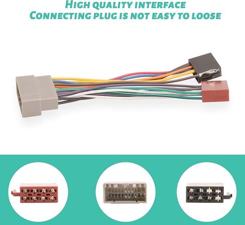G Stereo Radio Wire Harness Aftermarket Install Power/Speaker Connector to OEM Plug Compatible with Volkswagen/VW 2004-2015, BMW 3/5, Audi 2002-2010 in Saudi Arabia