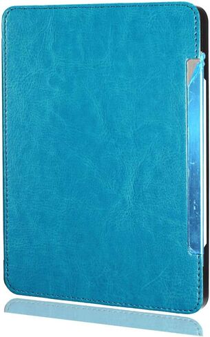 Kindle 4/5 (D01100) Cover, Black Leather Folio Case for Kindle Basic 4/5, Portable, Protects from Scratches & Dust, Easy to Carry in Kuwait