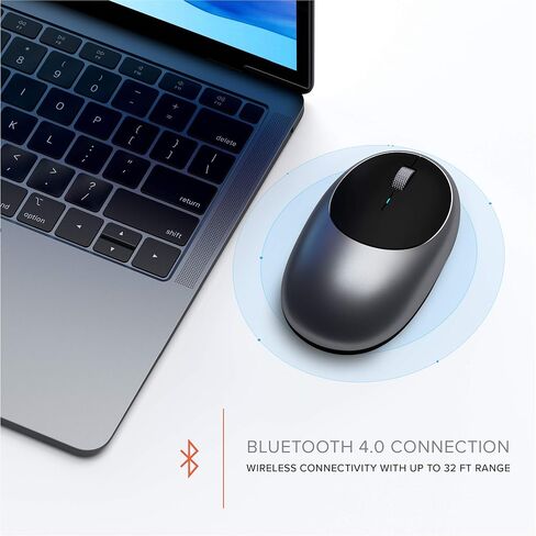 ماوس Satechi لجهاز MacBook Pro - ماوس بلوتوث لاسلكي M1 مع منفذ نوع C قابل لإعادة الشحن - ماوس بلوتوث لأجهزة Mac، Mac Mini، iMac Pro/iMac، iPad Pro M2، iPad Pro/Air M1 M2 والمزيد (أزرق) in Kuwait