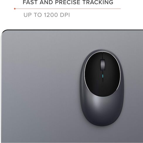 ماوس Satechi لجهاز MacBook Pro - ماوس بلوتوث لاسلكي M1 مع منفذ نوع C قابل لإعادة الشحن - ماوس بلوتوث لأجهزة Mac، Mac Mini، iMac Pro/iMac، iPad Pro M2، iPad Pro/Air M1 M2 والمزيد (أزرق) in Kuwait