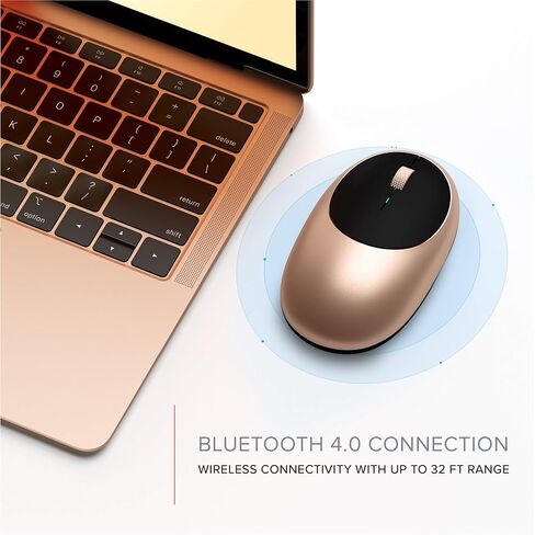 ماوس Satechi لجهاز MacBook Pro - ماوس بلوتوث لاسلكي M1 مع منفذ نوع C قابل لإعادة الشحن - ماوس بلوتوث لأجهزة Mac، Mac Mini، iMac Pro/iMac، iPad Pro M2، iPad Pro/Air M1 M2 والمزيد (أزرق) in Kuwait