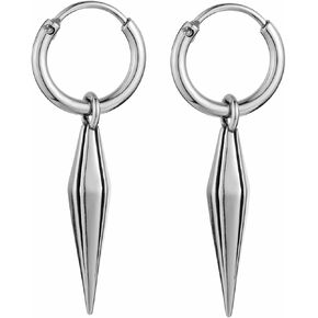 HZMAN Stainless Steel Gothic Punk Drop Earrings for Men Women