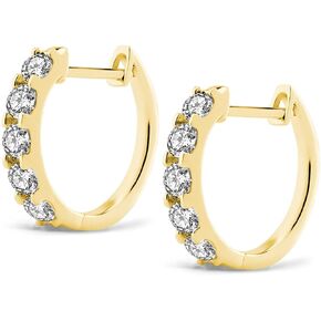 Anbamahong Moissanite Hoop Earrings Lab Created Diamond 925 Sterling Silver Stud for Men Women Jewelry Gifts