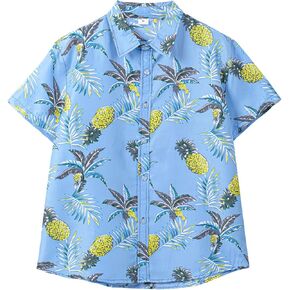 SKAYS Hawaiian Shirts for Men,Summer Casual Button Down Shirts,Short Sleeve Tropical Beach Outfits, Summer Tops for Men