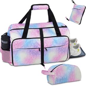 Hp hope Gym Bag for Women, Weekender Bag 34L Carry on Bag for Women, Overnight Bag with Wet Pocket and Shoes Compartment for Women, Travel, Gym, Yoga (Purple) in Saudi Arabia