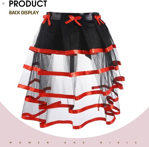 TWINKLEDE Rainbow Tutu Skirts Colorful Tulle Skirt Ribbon Layered Dance Tutu Costume Party Tutu Skirt for Women and Girls in Kuwait
