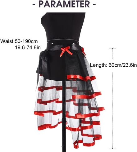 TWINKLEDE Rainbow Tutu Skirts Colorful Tulle Skirt Ribbon Layered Dance Tutu Costume Party Tutu Skirt for Women and Girls in Kuwait