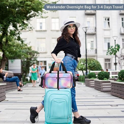 Hp hope Gym Bag for Women, Weekender Bag 34L Carry on Bag for Women, Overnight Bag with Wet Pocket and Shoes Compartment for Women, Travel, Gym, Yoga (Purple) in Saudi Arabia