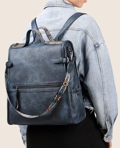 حقيبة ظهر نسائية من FADEON بتصميم حقيبة كتف للسيدات مصنوعة من الجلد النباتي وحقائب ظهر كبيرة للسفر للنساء باللون البني in Kuwait