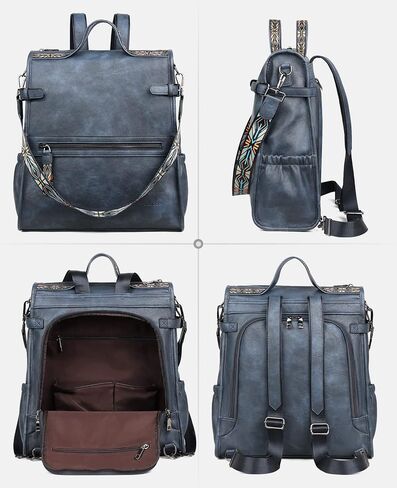 حقيبة ظهر نسائية من FADEON بتصميم حقيبة كتف للسيدات مصنوعة من الجلد النباتي وحقائب ظهر كبيرة للسفر للنساء باللون البني in Kuwait