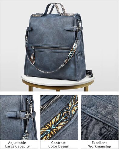 حقيبة ظهر نسائية من FADEON بتصميم حقيبة كتف للسيدات مصنوعة من الجلد النباتي وحقائب ظهر كبيرة للسفر للنساء باللون البني in Kuwait