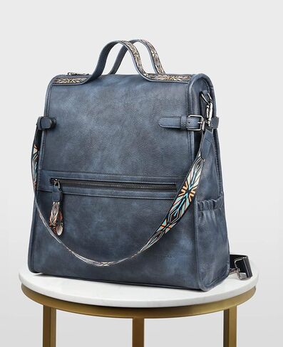 حقيبة ظهر نسائية من FADEON بتصميم حقيبة كتف للسيدات مصنوعة من الجلد النباتي وحقائب ظهر كبيرة للسفر للنساء باللون البني in Kuwait