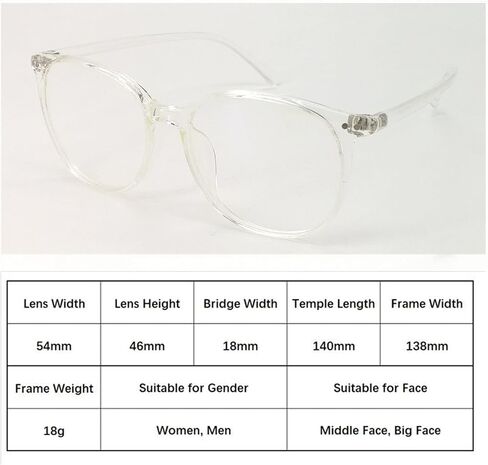 Reading Glasses Anti Blue Light Blocking Reader Oversized Frame for Women Men for Mid Big Face Anti Eyestains in Saudi Arabia