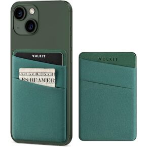 VULKIT Phone Card Holder Slim Elastic Adhesive Phone Wallet Credit Card Sleeves Sticker for Back of Smartphone(Green) in Kuwait