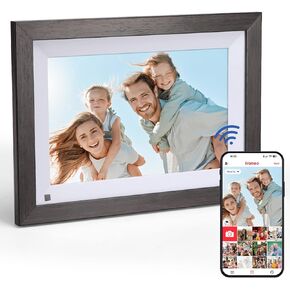 إطار صورة رقمي إلكتروني مقاس 10 بوصات من CRUGLA كهدية للعودة إلى المدرسة، سعة تخزين 16 جيجابايت واي فاي، تدوير تلقائي، شاشة لمس IPS عالية الدقة 1280 × 800، إعداد سهل لمشاركة الصور عبر تطبيق Frameo in Kuwait